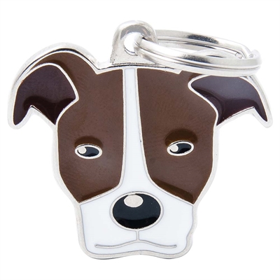 My Family Hundbricka med Brun American Bully